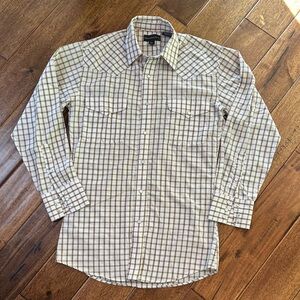 Panhandle Slim Cream and Brown Checkered Shirt